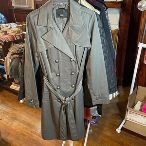 NWT military trench coat charcoal grey size large